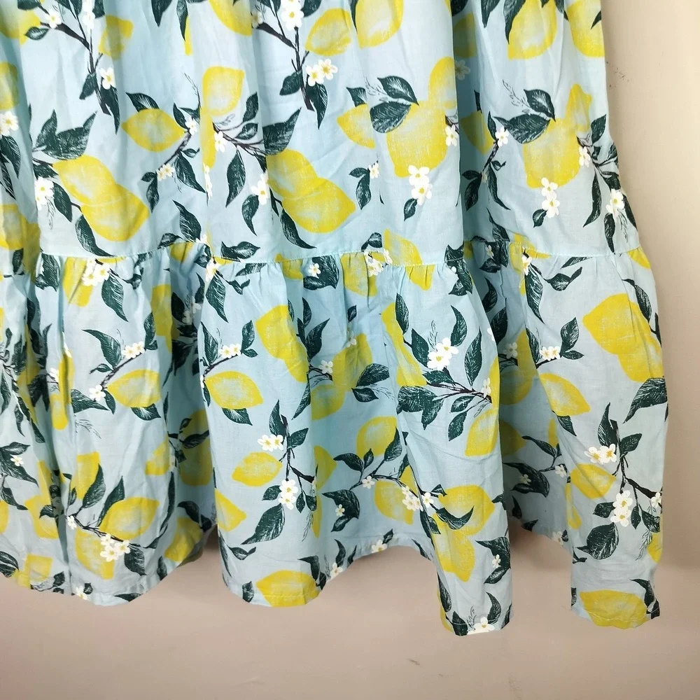 French Connection‎ Girls Dress Lemon Floral Cotton Ruffled